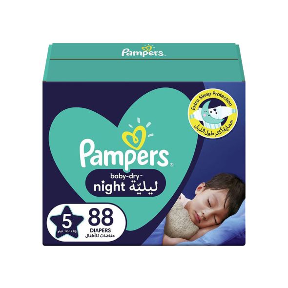 Pampers Baby Dry Night Diapers Size 5 - Grandiose.ae