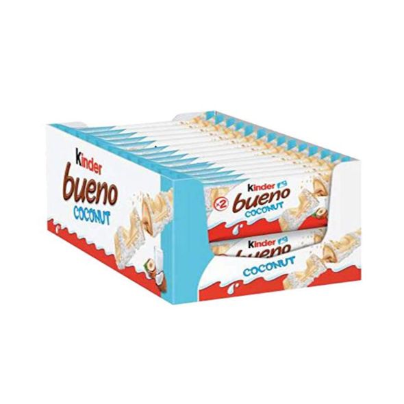 L'introuvable Kinder Bueno Coconut est enfin disponible! Ne ratez pas ce Kinder  Bueno gourmand au chocolat blanc et au bon goût noix de…